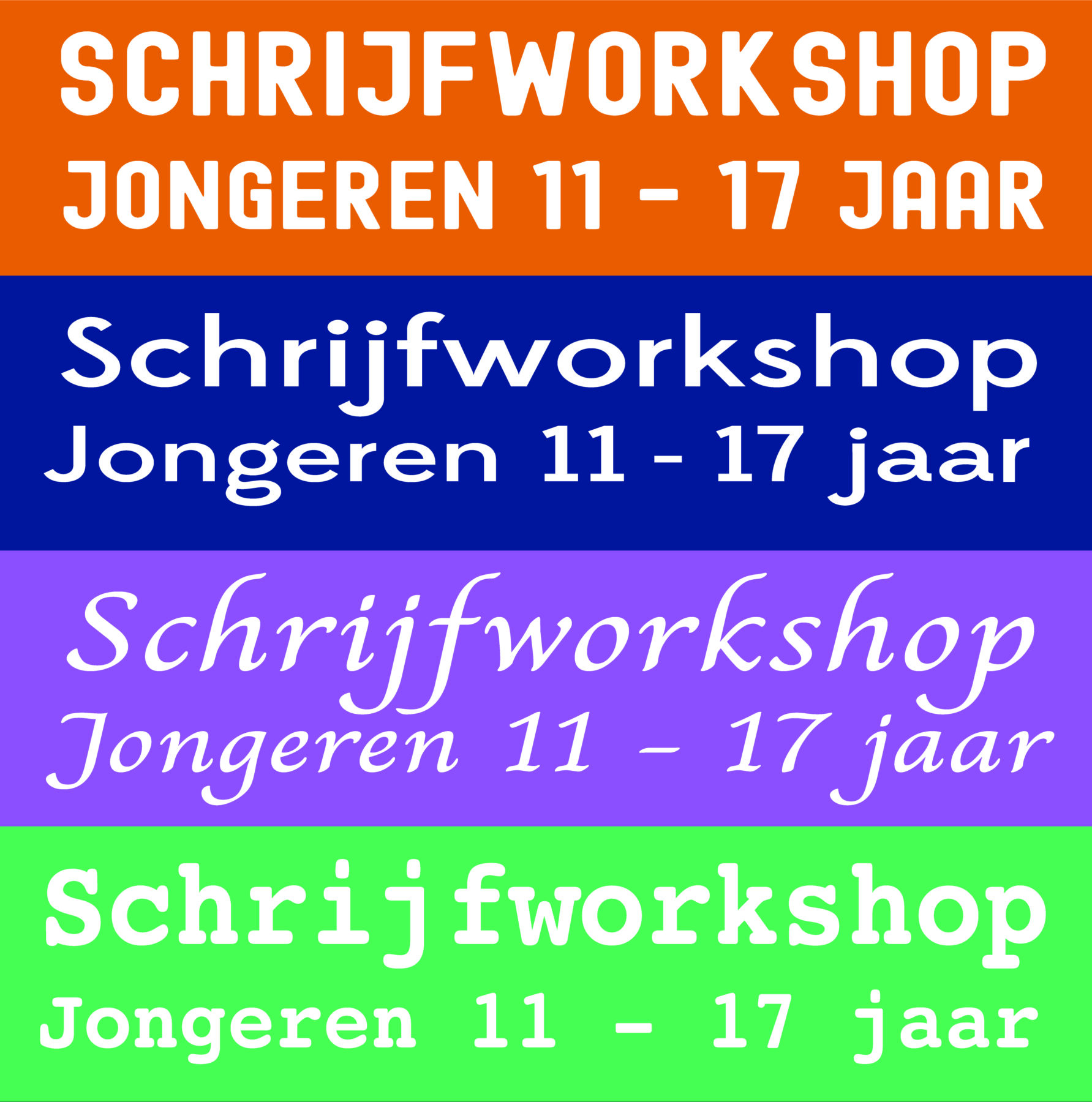 Schrijfworkshop jongeren